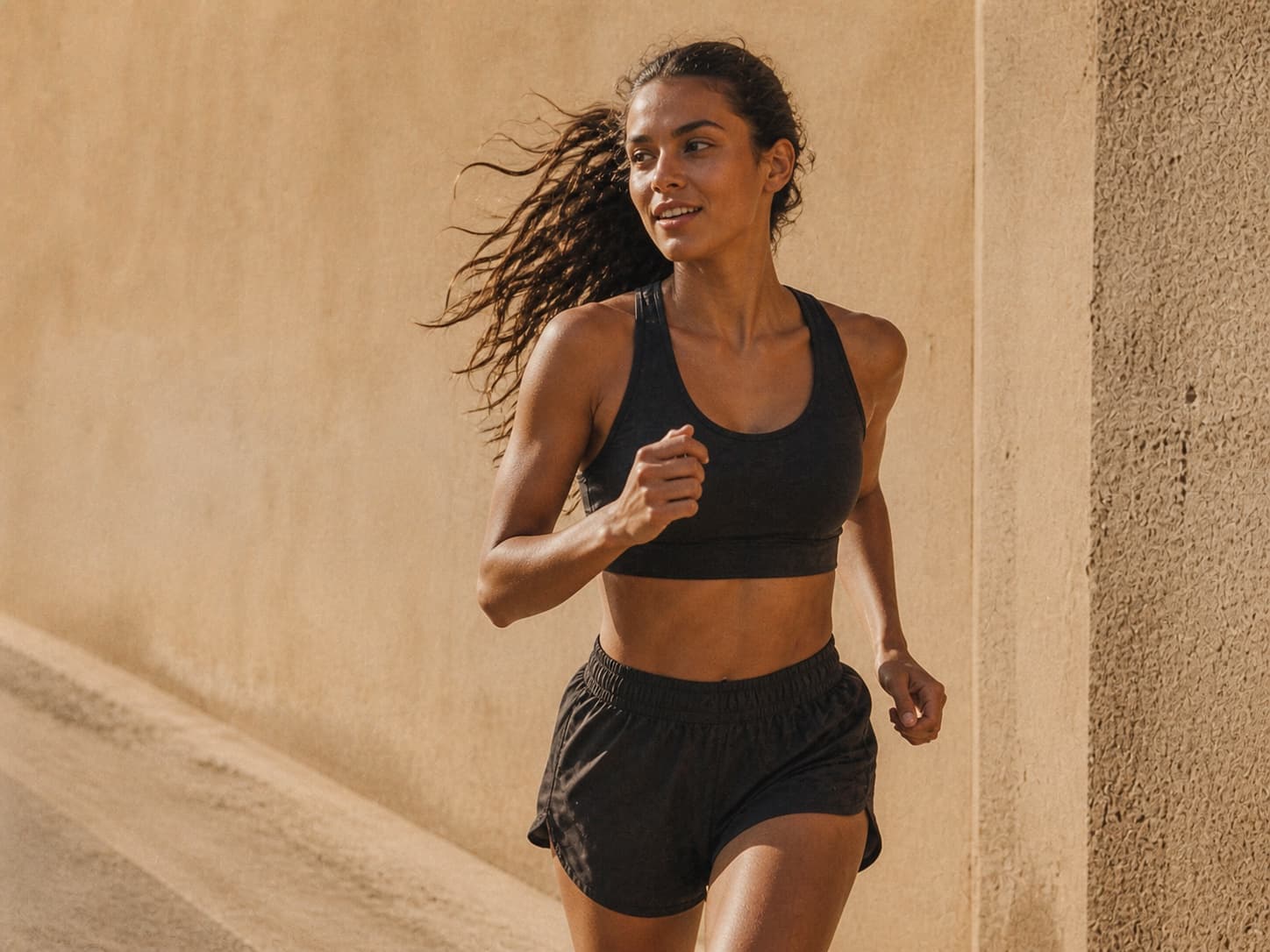 Runner in motion